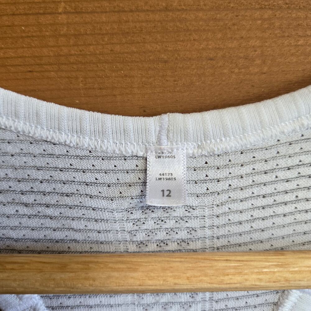 Lululemon Swiftly Tech Racerback Heathered White Size 12 Top Shirt Activewear - Picture 5 of 6